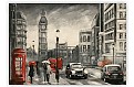 Dřevěný obraz London