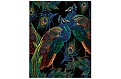 Dřevěný obraz Peacocks