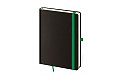 Linkovaný zápisník Black Green L