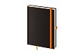 Linkovaný zápisník Black Orange L