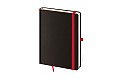 Tečkovaný zápisník Black Red L (čtverečkovaný)