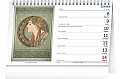 Stolní kalendář Alfons Mucha 2026, 23,1 x 14,5 cm