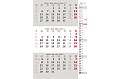 Nástěnný kalendář 2023 Tříměsíční kalendář šedý s poznámkami
