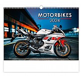 Nástěnný kalendář 2024 Kalendář Motorbikes