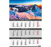 Nástěnný kalendář 2024 Tříměsíční kalendář Hory