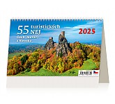Stolní kalendář 2025 55 turistických NEJ Čech, Moravy a Slezska