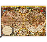 Dřevěný obraz Antique Maps