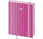 Denní diář B6 Vario Pink s gumičkou