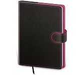 Týdenní diář A5 Flip antracit/magenta