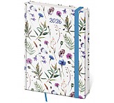 Týdenní diář A5 Vario Wildflowers s gumičkou