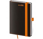 Kapesní diář Black Orange s poutkem