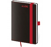 Kapesní diář Black Red s poutkem