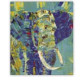 Dřevěný obraz Elephant