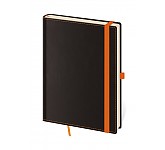 Linkovaný zápisník Black Orange L