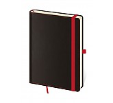 Tečkovaný zápisník Black Red L (čtverečkovaný)