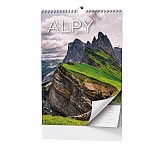 Nástěnný kalendář 2026 - Alpy - A3 