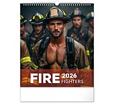 Nástěnný kalendář Dreamy Firefighters 2026, 30 x 34 cm