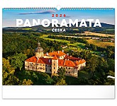 Nástěnný kalendář Panoramata Česka 2026, 48 x 33 cm