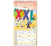 Nástěnný kalendář Rodinný plánovací XXL 2026, 33 x 64 cm
