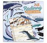 Rodinný plánovací kalendář Animalium 2026, 30 x 30 cm