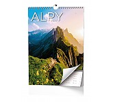 Nástěnný kalendář 2027 - Alpy - A3 