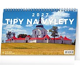 Stolní kalendář 2027 NOTIQUE - Tipy na výlety, 23,1 x 14,5 cm