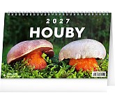 Stolní kalendář 2027 NOTIQUE - Houby, 23,1 x 14,5 cm