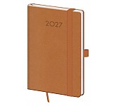 Kapesní diář A6 Print Plus přírodně hnědý