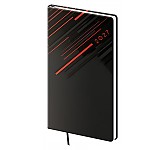 Kapesní diář A6 Vario Red lines
