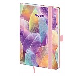 Kapesní diář A6 Vario Feathers s gumičkou