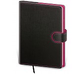 Linkovaný zápisník Flip L antracit/magenta