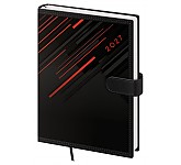 Týdenní diář A5 Tone s magnetem červený