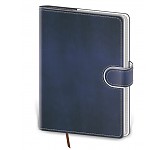 Linkovaný zápisník Flip L modro/bílý