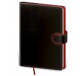 Tečkovaný zápisník Flip L černo/červený (čtverečkovaný)